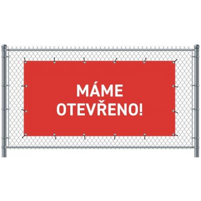 Jansen Display Standardní banner na plot 200 x 100 cm otevřeno čeština Červené – Zbozi.Blesk.cz