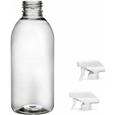 Tera Plastová lahvička čirá s bílým pistolovým rozprašovačem 250 ml – Zboží Dáma