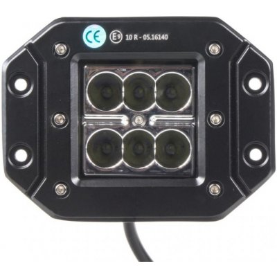 LED světlo hranaté, 6x3W, 122x91x68mm, ECE R10 – Hledejceny.cz