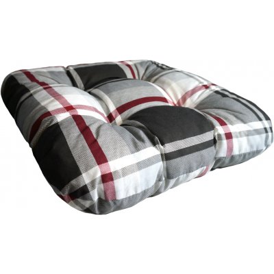 Sun garden SŮSA poduška 10443-701 černobílo červená kostka 38 x 38 x 8 cm – Zboží Dáma