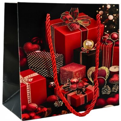 Vánoční dárková taška 14×15 cm 11241.02 – Zboží Dáma