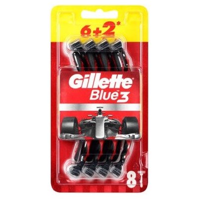 Gillette Blue 3 Formula Red 8 ks