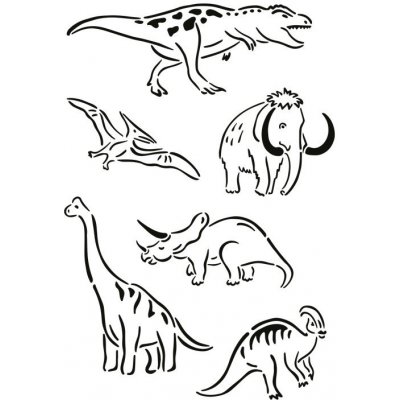 Optys Šablona pravěká zvířata 20 x 30 cm – Zboží Mobilmania