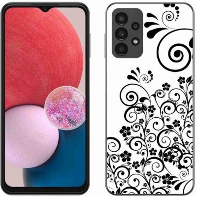 Pouzdro mmCase gelové Samsung Galaxy A13 4G - černobílé květinové vzory – Zbozi.Blesk.cz