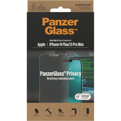 PanzerGlass Ultra-Wide Fit iPhone 14 Plus / 13 Pro Max 6,7" Privacy Screen Protection Antibacterial P2773 P2773 – Zboží Mobilmania