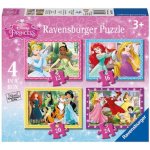 Ravensburger 4v1 Disney Princezny Láskyplná péče 12,16,20,24 dílků – Hledejceny.cz