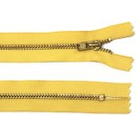 Kovový zip no.3 nerozepínací 14cm žlutý (zlaté zoubky) YKK – Hledejceny.cz
