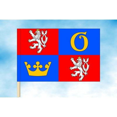 LIBEA, s.r.o. Vlajka Královéhradeckého kraje Rozměr: 30×45 cm, Uchycení: Návlek na žerď – Hledejceny.cz