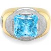 Prsteny Beny Jewellery Zlatý Prsten s Modrým Kamenem k1140194