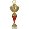 Pohár a trofej Kovový pohár s poklicí Zlato-červený 17 mc 8 cm
