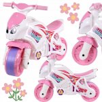 Teddies motorka růžovo-bílá plast 35x53x74cm – Sleviste.cz