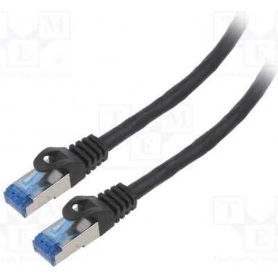 Lanberg PCF6A-10CC-0050-BK Patch, CAT.6A FTP LSZH CCA, 0.5m, černý – Zboží Živě