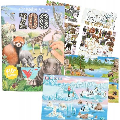 Trends kreativní sešit se samolepkami vytvoř si své ZOO 410 samolepek – Zboží Mobilmania