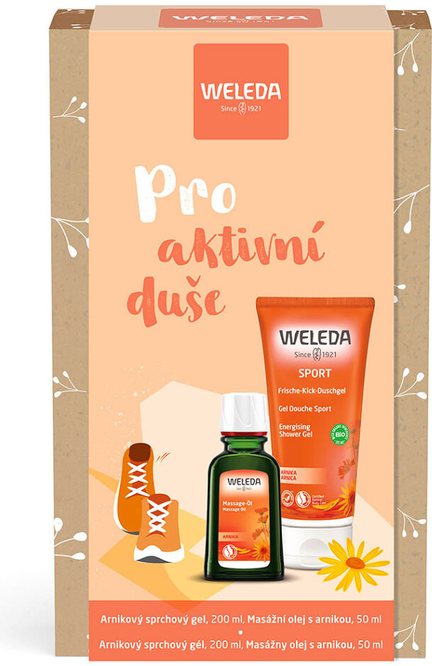 Weleda Pro aktivní duše sprchový gel 200 ml + masážní olej 50 ml