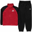 Adidas Tiberio Tracksuit Junior Boys Black Red Wht