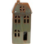 Hnědo-zelený porcelánový svítící domek 7*6*15 cm Clayre & Eef – Hledejceny.cz