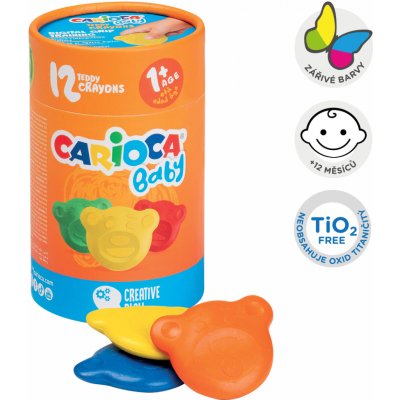 Carioca Baby Teddy 1 voskovky dóza 12 ks – Hledejceny.cz