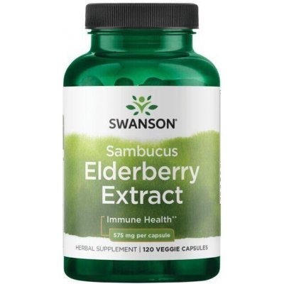Swanson Černý Bez Extract 575 mg 120 veg kapslí – Hledejceny.cz