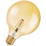 Osram LED žárovka Vintage 1906 E27 7W 51W teplá bílá 2400K Retro Filament Gold Globe125 – Zboží Mobilmania