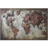Klasický fotorámeček Kovový nástěnný obraz Mapa světa – 120x4x80 cm