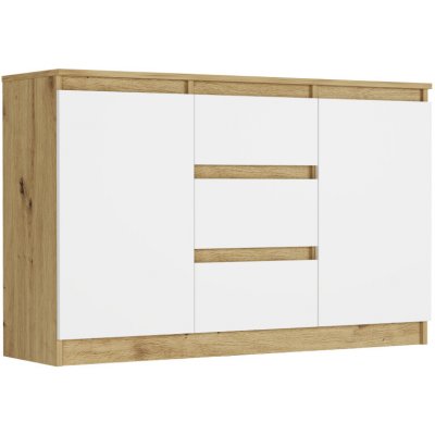 Framire Komoda artisan mix bílá 120 x 76 x 33 cm R-120-S3 – Hledejceny.cz