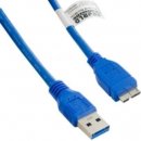 4World 08965 USB 3.0, USB A(M) - microUSB B(M), 3m, modrý