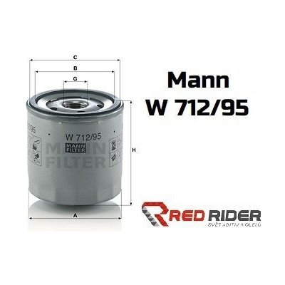 Olejový filtr MANN-FILTER W 712/95 | Zboží Auto