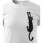 Canvas dětské tričko s kočkou bílá – Zboží Mobilmania