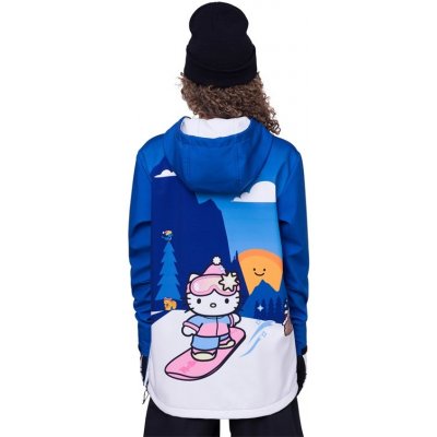 686 mikina Womens Waterproof Hoody Hello Kitty Blue HKBL