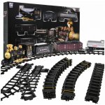 Mamido Velká vláčkodráha s parní lokomotivou a 3 vagóny – Zbozi.Blesk.cz