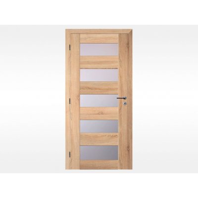 Solodoor rámové, 80 L, 850 × 1985 mm, fólie, levé, dub Mystic, prosklené 490400065020