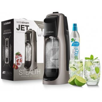 SodaStream JET Premium Titan Metalická