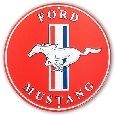 Plechová cedule Ford Mustang Red 30 cm – Zbozi.Blesk.cz