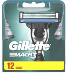 Gillette Mach3 náhradní břity 12 ks pro muže