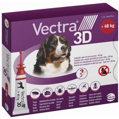 Ceva Psí pipeta 3D XL 40 kg 3 kusů – Hledejceny.cz