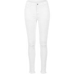 Ladies Cut Knee Pants white