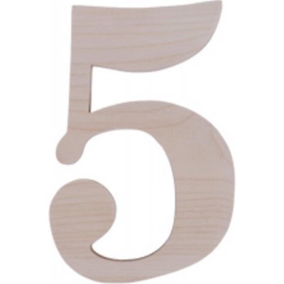 Kinekus Číslo dom.dřevěně c.5 18cm KIN2340015 – HobbyKompas.cz