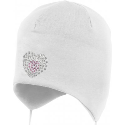 RDX Dívčí kojenecká zavazovací čepice Srdíčko Bílá – Hledejceny.cz