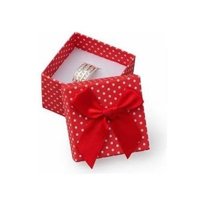 Šperky4U Dárková krabička na prsten červená - bílé puntíky KR0183-R – Zboží Mobilmania