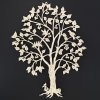 Dekorace Amadea dřevěný strom třešeň s ptáky přírodní závěsná dekorace výška 21 cm