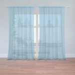 Sablio Záclony Světle modrá: 2ks 150x250cm – Hledejceny.cz
