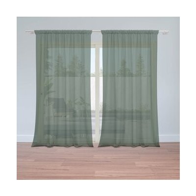 Sablio Záclony Lesní zelená: 2ks 150x250cm – Hledejceny.cz