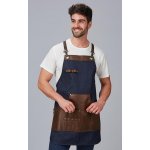 Gary´s Zástěra Peto 73x68cm denim + kůže UNI tmavě modrá 100/100 bavlna/kůže – Hledejceny.cz