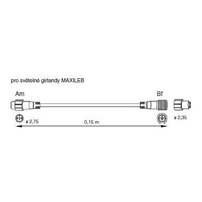 CITY SR-032188 Připojovací kabel B černý 0,3 m – Zbozi.Blesk.cz