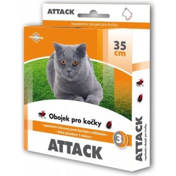 Antiparazitní obojek Attack pro kočky 35 cm