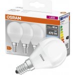 Osram sada 3x LED žárovka E14, P40, 5,5W, 470lm, 4000K, neutrální bílá – Zboží Živě