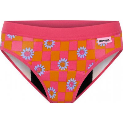 Modibodi dívčí menstruační kalhotky Teen Hipster Bikini Super Flower Checkerboard – Zbozi.Blesk.cz