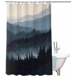 4sleep Sprchový závěs 180x200cm - les bílo/modrý/černý – Hledejceny.cz