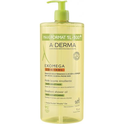 A-Derma Exomega Control Zvláčňující sprchový olej 1000 ml – Zboží Dáma