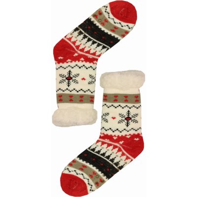 Mounty red hřejivé ponožky beránek WW058 smetanová – Zboží Mobilmania